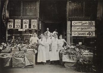 (GRISTEDE BROS. GROCERY--NEW YORK ) A binder with approximately 85 photographs arranged chronologically documenting the history and evo